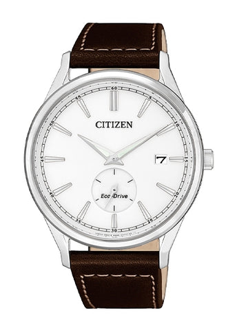 CITIZEN GENTS ECO-DRIVE WHITE DIAL BROWN LEATHER BV1119-14A