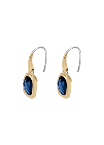 SKAGEN JEWELLERY SOFIE GOLD BLUE SEA GLASS DROP EARRINGS SKJ1885710