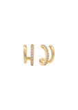 GEORGINI MIDNIGHT VELVET RATRI DOUBLE EARRING GOLD IE1227G