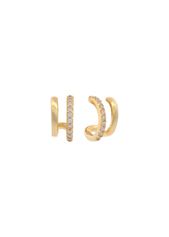 GEORGINI MIDNIGHT VELVET RATRI DOUBLE EARRING GOLD IE1227G