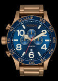 NIXON 51-30 CHRONO DESERT GOLD AGED BRONZE / ARLES BLUE A1389 5301-00