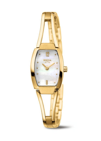 BOCCIA TITANIUM MOTHER PEARL DIAL GOLD TITANIUM BRACELET 3262-04