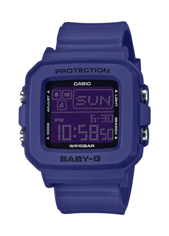 CASIO BABY-G DIGITAL SQUARE BLUE RESIN BAND & HOLDER BGD10K-2D