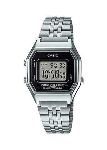 CASIO VINTAGE DIGITAL RETRO DESIGN STAINLESS STEEL BRACELET LA680WA-1D