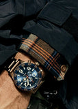 NIXON 51-30 CHRONO DESERT GOLD AGED BRONZE / ARLES BLUE A1389 5301-00