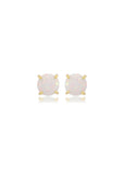 GEORGINI OPAL GLOW CREATED OPAL CIRCLE GOLD STUD EARRINGS IE1182G