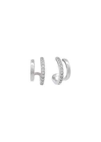 GEORGINI MIDNIGHT VELVET RATRI DOUBLE EARRING SILVER IE1227W