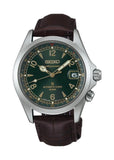 SEIKO PROSPEX ALPINIST AUTOMATIC GREEN DIAL BROWN LEATHER SPB507J