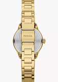 FOSSIL GILMORE SILVER SUNRAY DIAL YELLOW GOLD BRACELET ES5421