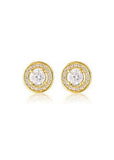 GEORGINI MILESTONE CZ HALO GOLD STUD EARRINGS GOLD IE1164G
