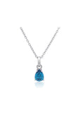 GEORGINI WISTERIA PENDANT BLUE TOPAZ CZ SILVER NECKLACE IP1216WB