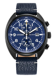 CITIZEN GENTS ECO-DRIVE CHRONOGRAPH BLUE DIAL BLUE LEATHER CA7048-08L