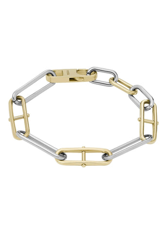 FOSSIL JEWELLERY HERITAGE D-LINK TWO-TONE STEEL BRACELET JF04349998