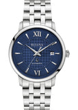 BULOVA GENTS CLASSIC HUDSON AUTOMATIC BLUE DIAL STAINLESS 96B447