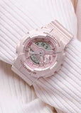 CASIO G-SHOCK MID SIZE DUO SILKY TONE PINK RESIN BAND GMAS110ST-4A