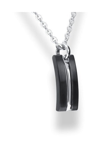 ROCHET JEWELLERY TRINIDAD STEEL BLACK PENDANT NECKLACE ZJ P042261