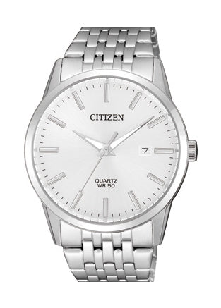 CITIZEN QUARTZ SILVER DIAL STAINLESS STEEL BRACELET BI5000-87A
