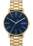 SKAGEN SIGNATUR BLUE DIAL GOLD BRACELET SKW6945