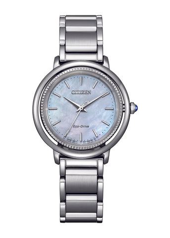 CITIZEN LADIES ECO-DRIVE MOTHER OF PEARL DIAL STAINLESS EM1100-84D