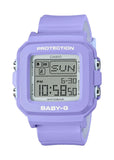 CASIO BABY-G DIGITAL SQUARE PURPLE RESIN BAND & HOLDER BGD10K-6D