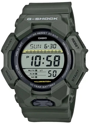 GD010 3D CASIO G SHOCK RUGGED DIGITAL GREEN RESIN BAND Goldsack Co