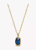 SKAGEN JEWELLERY SOFIE GOLD BLUE SEA GLASS PENDANT NECKLACE SKJ1884710