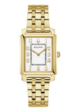 BULOVA LADIES SUTTON RECTANGULAR WHITE DIAL GOLD BRACELET 97L186