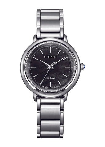 CITIZEN LADIES ECO-DRIVE DARK GREY DIAL STAINLESS STEEL EM1100-84H