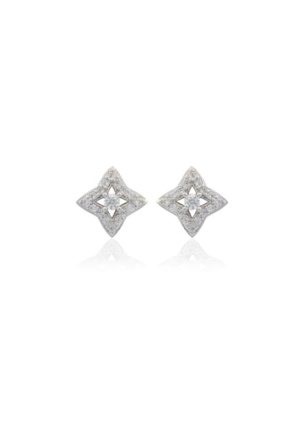 GEORGINI MIDNIGHT VELVET FAIRWATER PETITE EARRINGS SILVER IE1215W