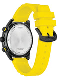 CITIZEN GENTS ECO-DRIVE CHRONOGRAPH YELLOW RUBBER STRAP AT2585-08E