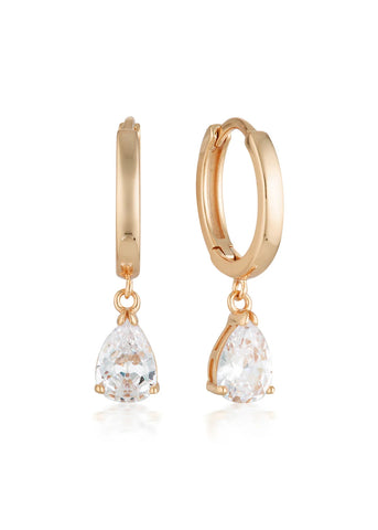 GEORGINI LOVE IS IN THE AIR PIA HOOP EARRINGS ROSE GOLD IE935RG