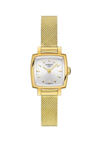 TISSOT SWISS LADIES LOVELY SQUARE GOLD MESH BRACELET T058-109-33-031-00