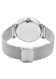 OBAKU EGE-CYAN STAINLESS STEEL MESH BRACELET BLUE DIAL V246GMCLMC