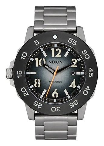 NIXON SMYTH 44 TUNNEL BLACK OMBRE STAINLESS STEEL A1414-5306-00