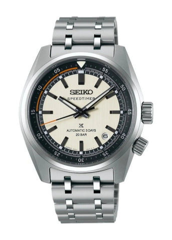 SEIKO PROSPEX AUTOMATIC SPEEDTIMER CREAM DIAL STAINLESS SPB513J