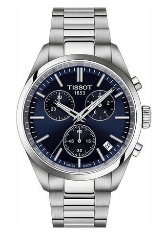 TISSOT SWISS PR100 CHRONOGRAPH T-CLASSIC BLUE DIAL T150-417-11-041-00