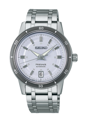 SEIKO PRESAGE AUTOMATIC STYLE 60'S MAUVE DIAL STAINLESS SRPL73J