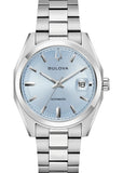 BULOVA GENTS SURVEYOR AUTOMATIC BLUE DIAL STAINLESS STEEL 96B469
