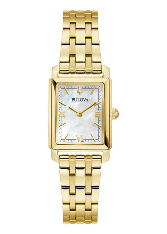 BULOVA LADIES SUTTON MOTHER PEARL DIAL GOLD BRACELET 97L177