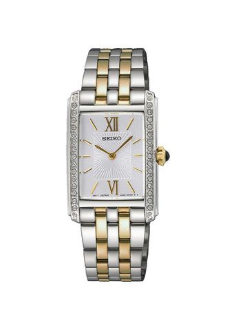 SEIKO CONCEPTUAL LADIES CRYSTAL SET TWO-TONE BRACELET SWR093P