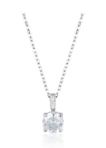 GEORGINI SIMONETTA CZ PENDANT SILVER NECKLACE IP803W
