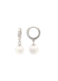 GEORGINI ADAGIO NINE-2-FIVE PEARL HOOP EARRINGS SILVER IE1222W