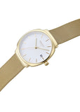 OBAKU FELT LILLE-GOLD MESH BRACELET WHITE DIAL V273LDGWMG