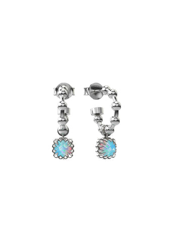 STOLEN GIRLFRIENDS CLUB BABY CLAW OPAL BALL CHAIN EARRINGS JWL25-ENC2-10-RO