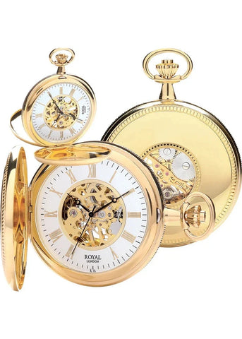 ROYAL LONDON POCKET WATCH MECHANICAL GOLD 91207.02
