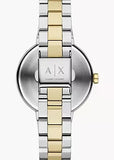 ARMANI EXCHANGE JACKIE GREEN DIAL TWO-TONE BRACELET AX5176