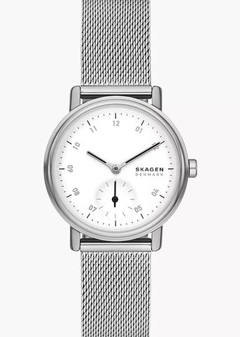 SKAGEN KUPPEL LILLE WHITE DIAL STAINLESS MESH BRACELET SKW3100