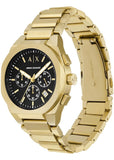 ARMANI EXCHANGE SYNC BLACK DIAL YELLOW GOLD BRACELET AX4180