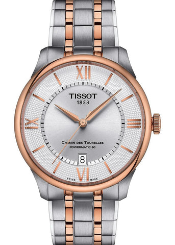 TISSOT SWISS CHEMIN DES TOURELLES POWERMATIC 80 SILVER DIAL T139-407-22-038-00