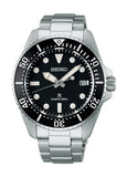 SEIKO PROSPEX SOLAR DIVERS BLACK DIAL STAINLESS BRACELET SNE597P